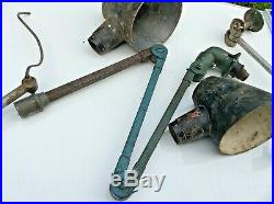 Vintage Industrial Articulated Engineers Machinist Lamp Parts Job Lot