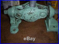 Vintage Industrial Oc White Ball Bench Mount With Faucet Knuckle Steampunk Lamp