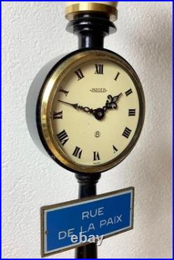 Vintage Jaeger LeCoultre Rue De La Paix Street Post Desk Clock For Parts Repair Vintage Jaeger LeCoultre Rue De La Paix Street Post Desk Clock For Parts Repair
