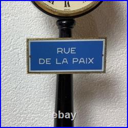 Vintage Jaeger LeCoultre Rue De La Paix Street Post Desk Clock For Parts Repair