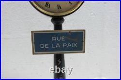 Vintage Jaeger Recital Rue de la Paix Lamp Post Desk Clock For Parts/Repair