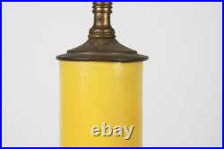 Vintage Japanese Vase Table Lamp With Floral Bird Design & Brass Fittings