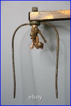 Vintage Japanned Copper Flash Light gas lamp ceiling fixture parts antique
