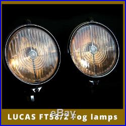 Vintage LUCAS FT58/2 Fog Lights Spot Lamps Rolls Royce Bentley Jaguar RARE