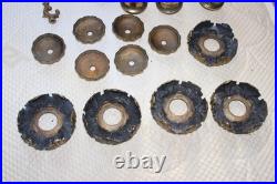 Vintage Lamp Parts Antique Brass 24 Pieces Set #7