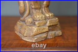 Vintage Lion Lamp Figural Regent Style MCM 14 Statue Antique Light Parts