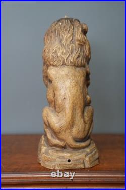Vintage Lion Lamp Figural Regent Style MCM 14 Statue Antique Light Parts