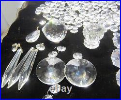 Vintage Lot 220 Crystal Chandelier Prisms Variety Of Shape Sizes Parts