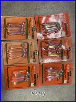 Vintage Lot Extremely Rare Aurora Borealis Crystal U Drop Prisms, Brand New (30)