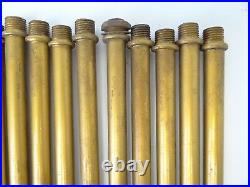 Vintage Lot Metal Painted Gold Gas Light Fixture Arms Lighting Parts 1/2 Thread