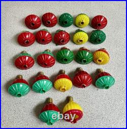 Vintage Lot Of 22 Noma Bubble Lites Lights Parts Base Lamps Tested No Liquid