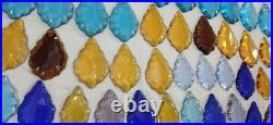 Vintage Lot Of 44 Pieces Pendant Mix Colors Glass For Chandelier And Lamp Parts