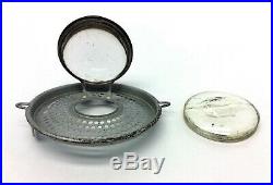 Vintage Lot Two Clear Glass Lantern Parts Lamp Magnifiers Reflectors Parts