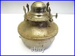 Vintage Lot Used Ceramic Metal Kerosene Gas Lamp Burner Reservoir Lighting Parts
