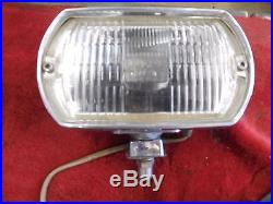 Vintage Lucas Rectangle FT/LR8 FOG Light Lamps Pair With Covers VERY BRIGHT BEAM