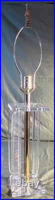 Vintage Lucite Clear Plastic Table Lamp Light MCM Modernism Mid Century Modern