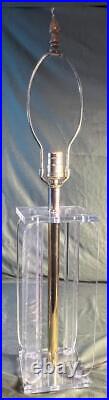 Vintage Lucite Clear Plastic Table Lamp Light MCM Modernism Mid Century Modern