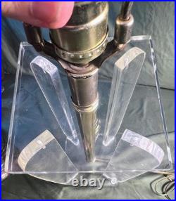 Vintage Lucite Clear Plastic Table Lamp Light MCM Modernism Mid Century Modern