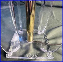Vintage Lucite Clear Plastic Table Lamp Light MCM Modernism Mid Century Modern