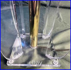 Vintage Lucite Clear Plastic Table Lamp Light MCM Modernism Mid Century Modern