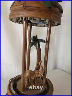 Vintage Lucky Elephant Palm Tree Mineral Oil Rain Lamp FOR PARTS SEE DESCRIPTION