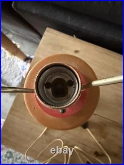 Vintage MCM American Designer Table Lamp Wood Working Original Plug In And Parts