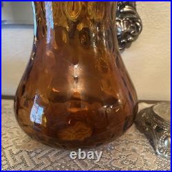 Vintage MCM Hollywood Regency Amber Swag Lamp Falkenstein Parts Only