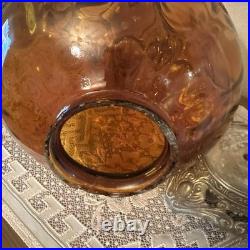 Vintage MCM Hollywood Regency Amber Swag Lamp Falkenstein Parts Only