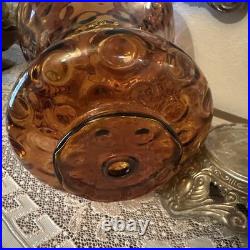 Vintage MCM Hollywood Regency Amber Swag Lamp Falkenstein Parts Only