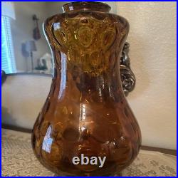 Vintage MCM Hollywood Regency Amber Swag Lamp Falkenstein Parts Only