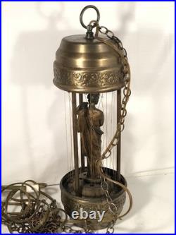 Vintage MCM Johnson Ind Goddess Hanging/Tabletop Oil Rain Lamp For Parts/Repair
