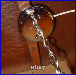 Vintage MCM Pendant Ceiling Light Lamp Fixture Frosted Glass Shade