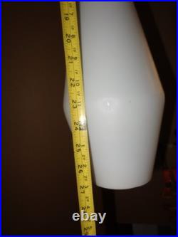 Vintage MCM Pendant Ceiling Light Lamp Fixture Frosted Glass Shade