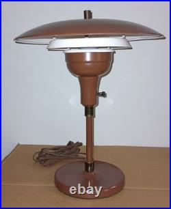 Vintage MCM UFO Saucer Atomic lamp Light Fixture Parts