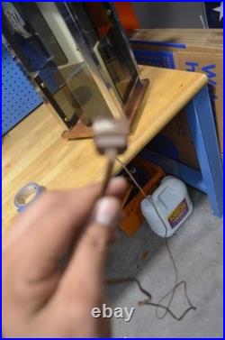 Vintage MCM Walnut Smoked Lucite Chrome Table Lamp 29 Parts Repair