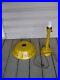 Vintage_MCM_Yellow_Tole_Toleware_Table_Lamp_PARTS_Candlestick_Base_Shade_01_epcs