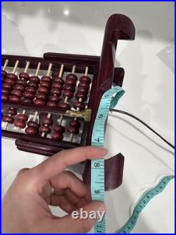 Vintage MID Century Chinese Rosewood Abacus Lamp Fully Original Fittings