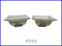 Vintage Mackenzie Childs Buttercup Floral LAMP PART Set x2 Aurora NY 2001 Rare