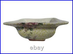Vintage Mackenzie Childs Buttercup Floral LAMP PART Set x2 Aurora NY 2001 Rare