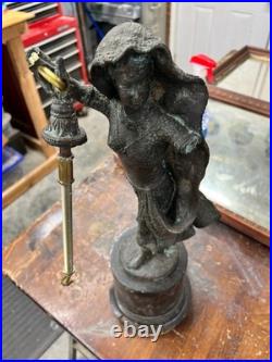 Vintage Maitland Smith Solid Bronze Table Lamp Broken for parts only