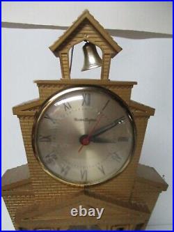 Vintage Mastercrafters Animated Motion Lamp Mantle Clock Church Bell Ringer