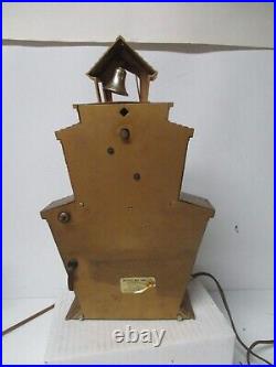 Vintage Mastercrafters Animated Motion Lamp Mantle Clock Church Bell Ringer