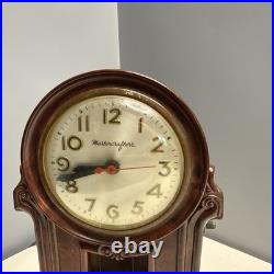 Vintage Mastercrafters Animated Swinging Girl Lighted Motion Clock With Lamp
