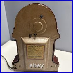 Vintage Mastercrafters Animated Swinging Girl Lighted Motion Clock With Lamp