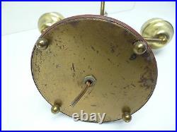 Vintage Metal Brass Dual Fixture Arm Red Base Table Lamp Decorative Light Parts