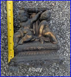 Vintage Metal Table Lamp with Cherubs Parts As Is, for restoration