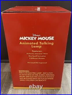 Vintage Mickey Mouse Animated Talking Lamp FOR PARTS OR REPAIR NEW IN BOX Read