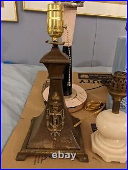 Vintage Mid Century & Antique Budoir Table LAMPS LOT of 7 Parts or Repair
