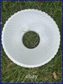 Vintage Milk Glass Hobnail Hanging Hurricane Swag Parlor Lamp Project for Parts