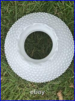Vintage Milk Glass Hobnail Hanging Hurricane Swag Parlor Lamp Project for Parts
